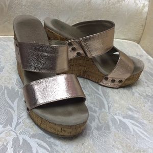 Very Volatile cork wedge rose gold 8M